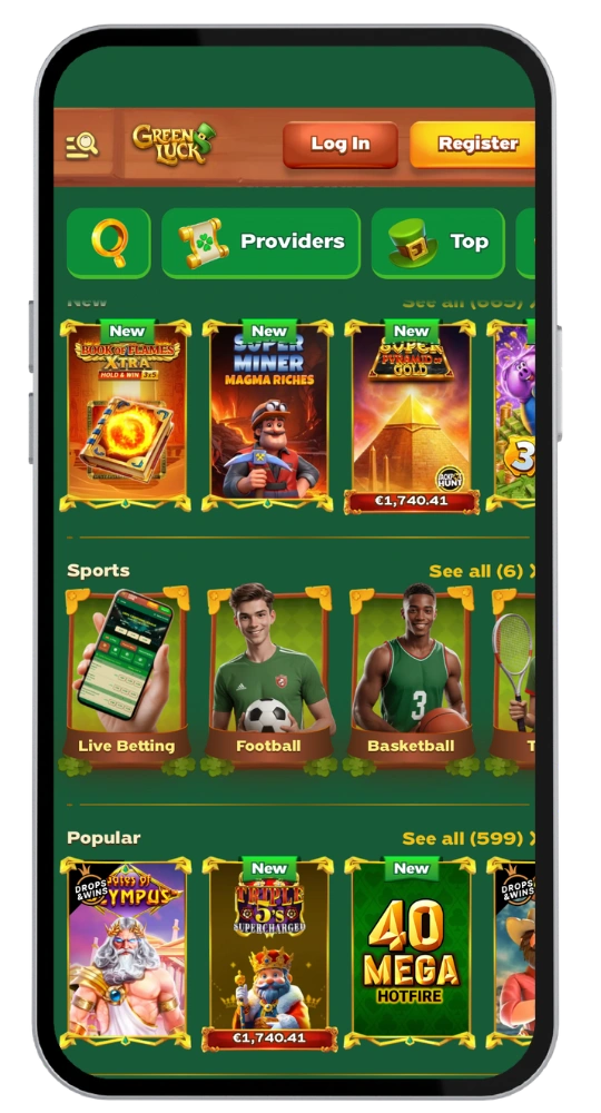 Green Luck casino aplicação